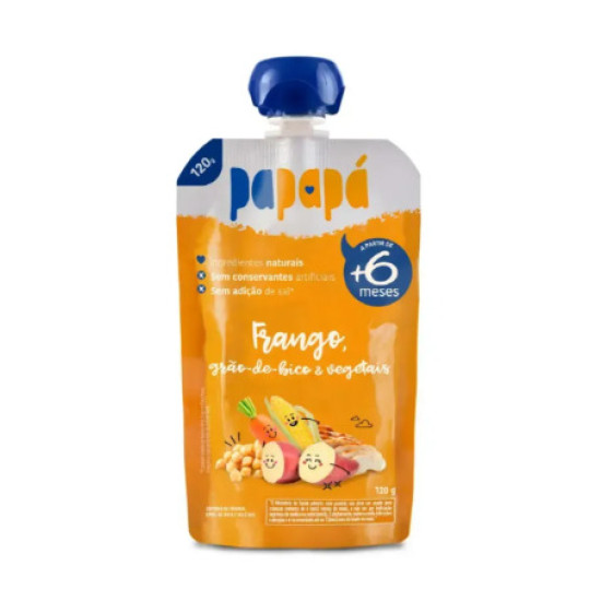 PAPINHA PAPAPA FRANGO, GRAO DE BICO E VEGETAIS 120G