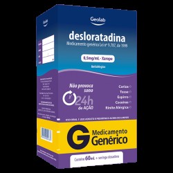 DESLORATADINA 0,5MG XPE C/60 ML + SERINGA GEOLAB