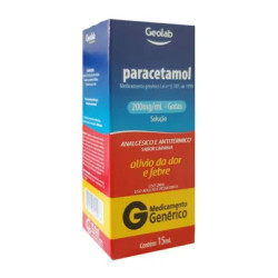 PARACETAMOL 200MG GTS COM 15 ML GEOLAB