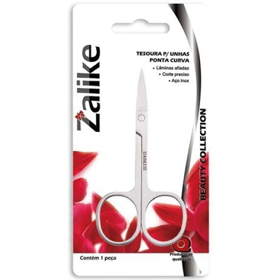 TESOURA ACO INOX ZALIKE PONTA CURVA