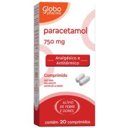 PARACETAMOL 750MG COM 20 CAPSULAS GLOBO