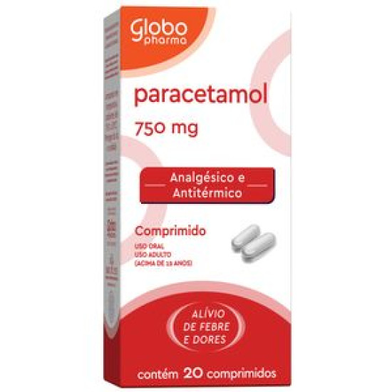 PARACETAMOL 750MG COM 20 CAPSULAS GLOBO