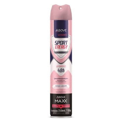 DESODORANTE AEROSOL ABOVE MAXX ENERGY WOMEN COM 250ML