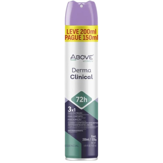 DESODORANTE AEROSOL ABOVE WOMEN DERMA CLINICAL 200ML