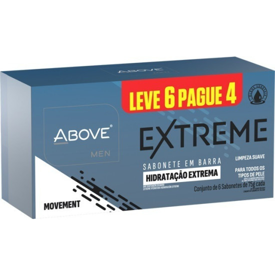 KIT SABONETE ABOVE MEN HIDRATANTE EXTREMA LV6 PG4