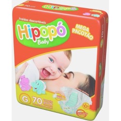 FRALDA HIPOPO BABY TAM G C/70UN
