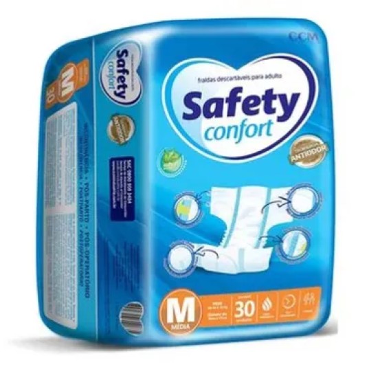 FRALDA GERIATRICA SAFETY ECON M C/30 UND