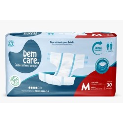 FRALDA GERIATRICA BEM CARE TAM M C/30