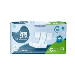 FRALDA GERIATRICA BEM CARE TAM G C/30