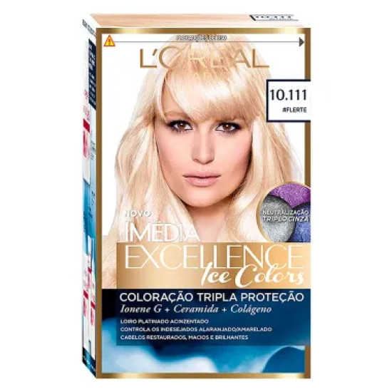 TINTURA DE CABELO IMEDIA ICE COLORS 10.111 LOURO FLERTE