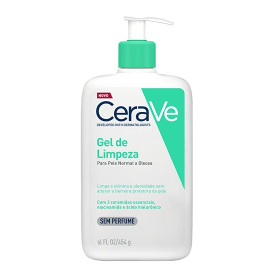 CERAVE GEL LIMPEZA FACIAL PELE OLEOSA C/ 454G
