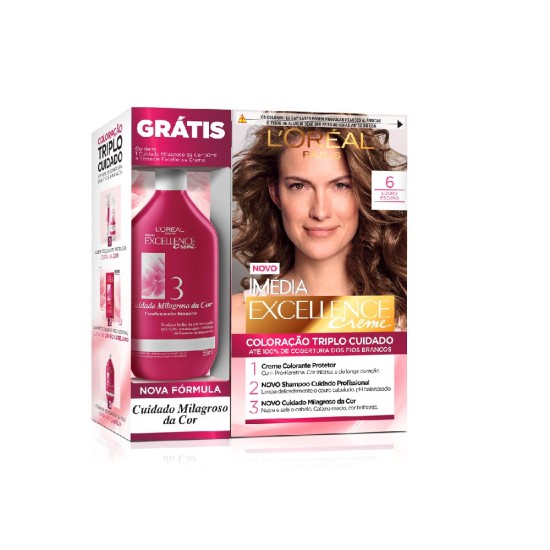 TINTURA PARA CABELO IMEDIA 6 LOURO ESCURO