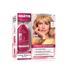 TINTURA PARA CABELO IMEDIA 8 LOURO CLARO