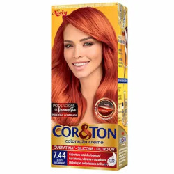 TINTURA DE CABELO CORETON 7.44 RUIVO ACOBREADO