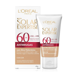 PROTETOR SOLAR FACIAL LOREAL ANTIRRUGAS COM COR FPS60 COM 40G