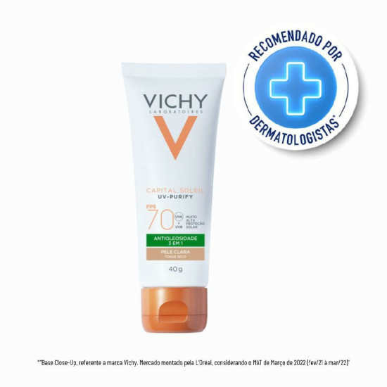 PROTETOR SOLAR VICHY ANTIOXIDANTE FPS70 CLARA 40G