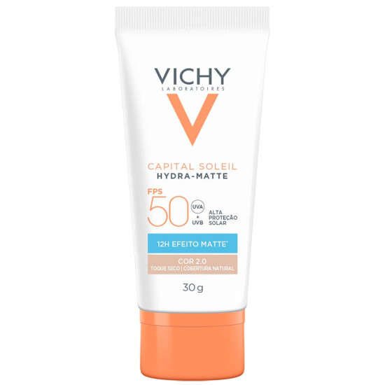 PROTETOR SOLAR VICHY CAPITAL SOLE MATTE FPS 50 COR 2.0 30G