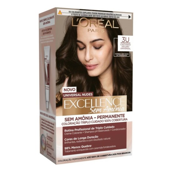 TINTURA PARA CABELO IMEDIA EXCELLENCE S/ AMÔNIA 3U CASTANHO ESCURO