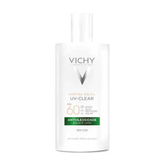 PROTETOR SOLAR FACIAL VICHY CAPITAL SOLEIL UV CLEAR SEM COR FPS60 40G