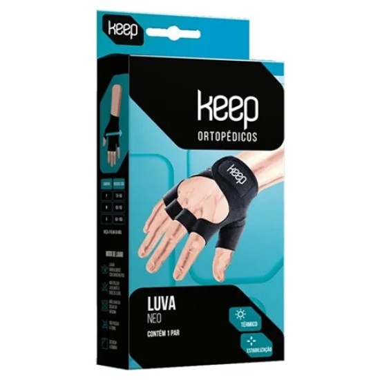 LUVA KEEP NEO BASIC PRETO TAM G