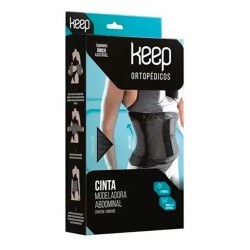 CINTA KEEP MODELADORA ABDOMINAL PRETO TAM U