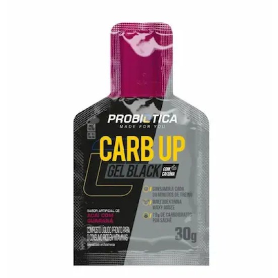 CARB UP GEL PROBIOTICA BLACK ACAI/GUARAN SACHE 30G