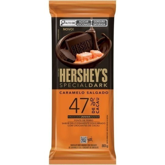 CHOCOLATE HERSHEY S DARK CARAMELO SALGADO 80G