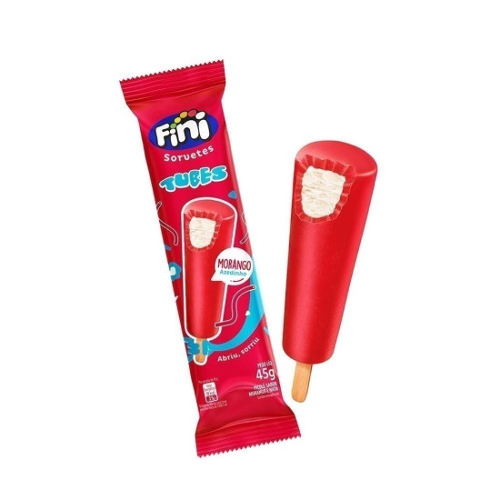 PICOLE FINI TUBES MORANGO 45G
