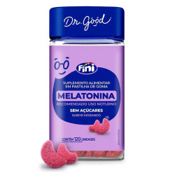 MELATONINA DR GOOD FINI SABOR MORANGO COM 120 GOMAS