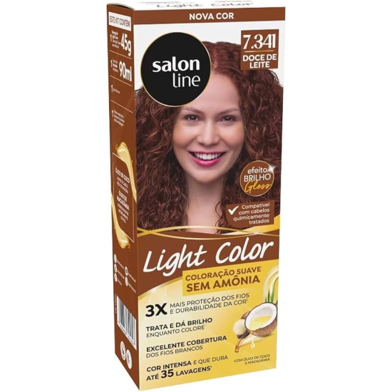 TINTURA DE CABELO SALON LINE LIGHT COLOR 7.341 DOCE DE LEITE