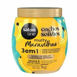CREME SALON LINE MULTY MARAVILHAS 3 EM 1 BANANA 1KG