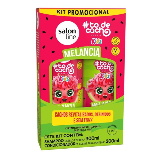 KIT SALON LINE SHAMPOO+CONDICIONADOR KIDS MELANCIA C/300ML+200ML
