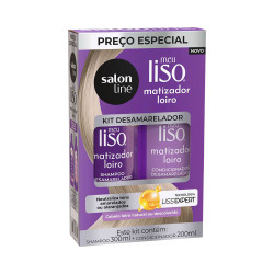 KIT SALON LINE MEU LISO SH300ML+COND200ML MATIZADOR LOIRO
