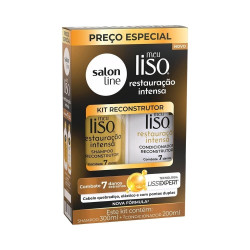 KIT SALON LINE MEU LISO SH300ML+COND200ML RESTAURACAO INTENSA
