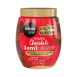 CREME MULTY SALON LINE CACHOS DOS SONHOS 3EM1 IRRESISTIVEL CHOCOLATE 1KG