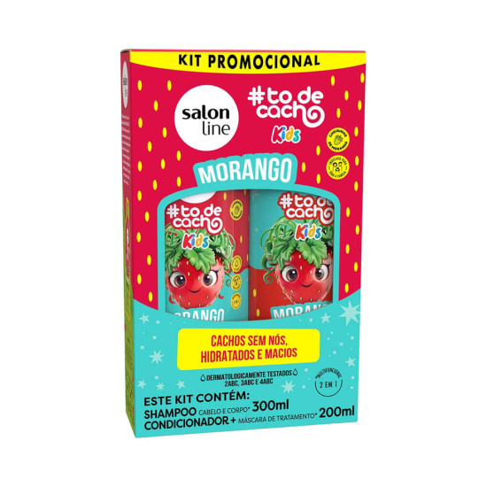 KIT TO DE CACHO SHAMPOO 300ML+COND 200ML KIDS MORANGO