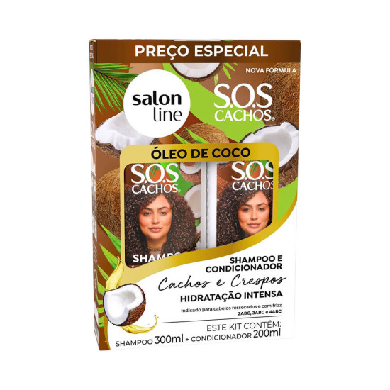 KIT SALON LINE SHAMPOO 300ML+COND 200ML OLEO DE COCO