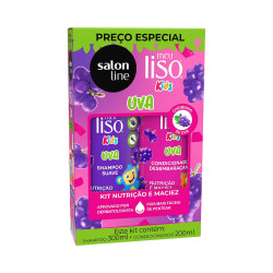 KIT SALON LINE MEU LISO SH300ML+COND200ML KIDS UVA