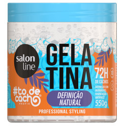 GELATINA TO DE CACHO DEFINICAO NATURAL SALON LINE 550G