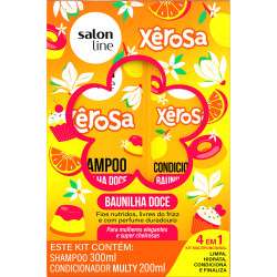 KIT SALON LINE XEROSA SHAMPOO 300ML+CONDICIONADOR 200ML BAUNILHA DOCE