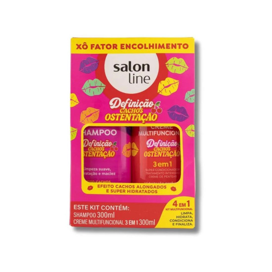 KIT SALON LINE DEFINIÇAO OSTENTAÇÃO SHAMPOO 300ML+CREME 300ML