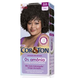 TINTURA PARA CABELO CORETON 0% AMONIA 2.0 PRETO
