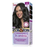 TINTURA PARA CABELO CORETON 0% AMONIA 1.0 PRETO INTENSO