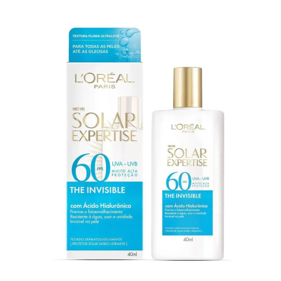 PROTETOR SOLAR FACIAL LOREAL EXPERTISE THE INVISIBLE FPS60 40ML