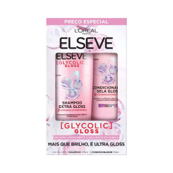 KIT ELSEVE SHAMPOO 375ML+ COND 170ML GLYCOLIC GLOSS