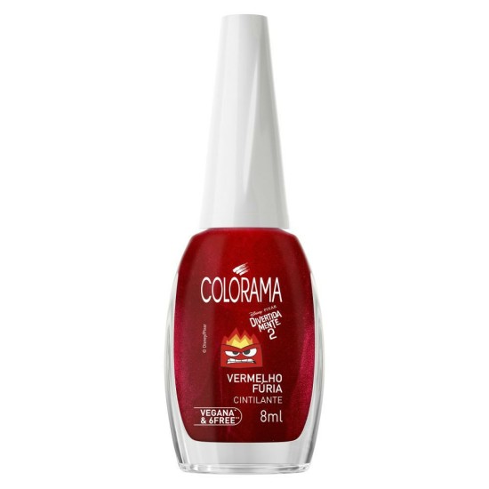 ESMALTE COLORAMA VERMELHO FURIA DIVERTIDAMENTE 8ML