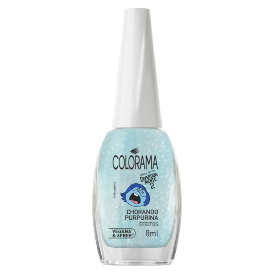 ESMALTE COLORAMA CHORANDO PURPURINA DIVERTIDAMENTE 8ML