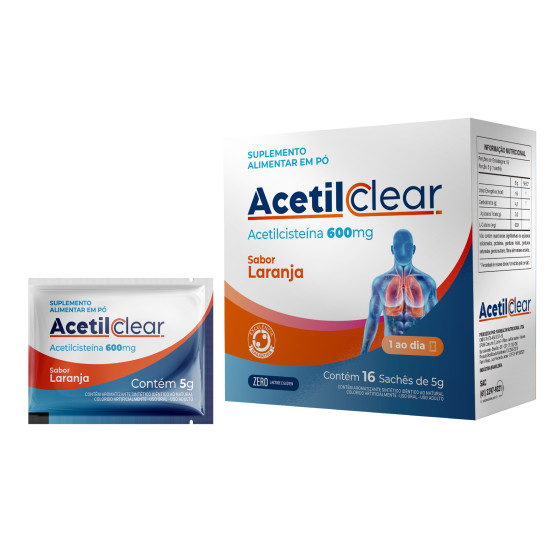 ACETILCLEAR ACETILCISTEINA 600MG