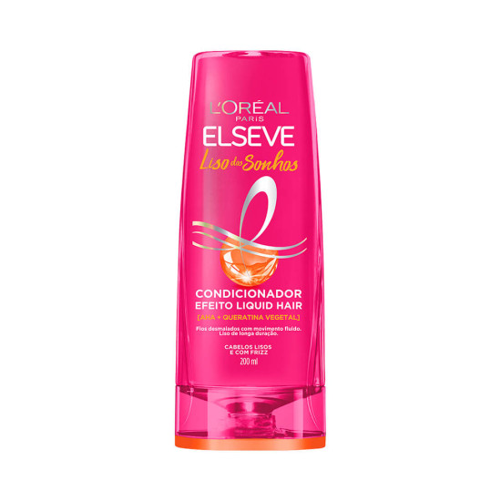 CONDICIONADOR ELSEVE LISO DOS SONHOS EFEITO LIQUID HAIR 200ML