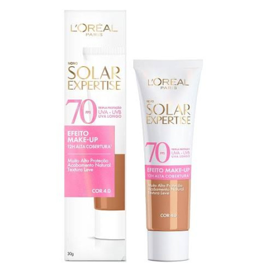PROTETOR SOLAR LOREAL EXPERTISE EFEITO MAKE UP FPS70 COR 4.0 30G